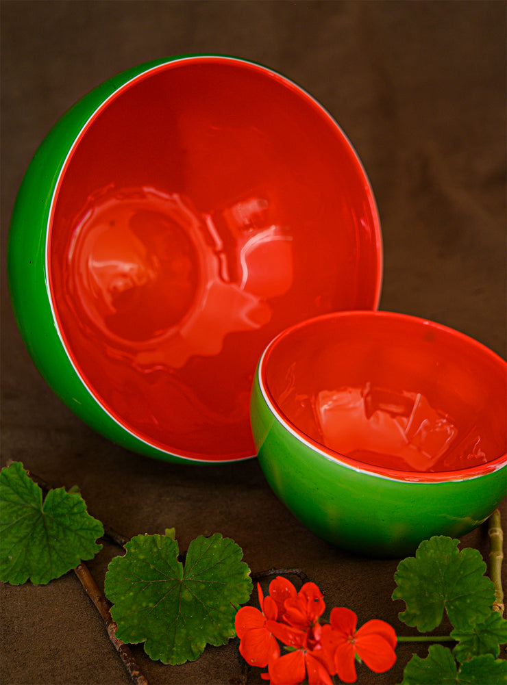 Bowl Glass Watermelon (Two Pieces)