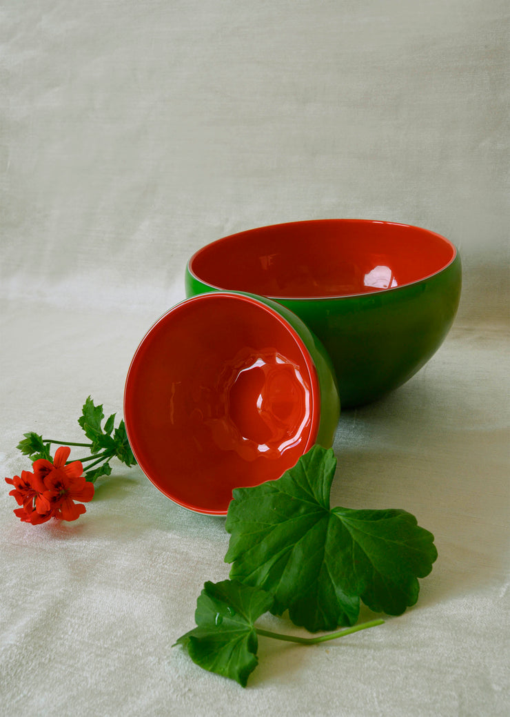 Bowl Glass Watermelon (Two Pieces)