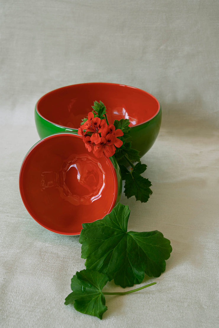 Bowl Glass Watermelon (Two Pieces)