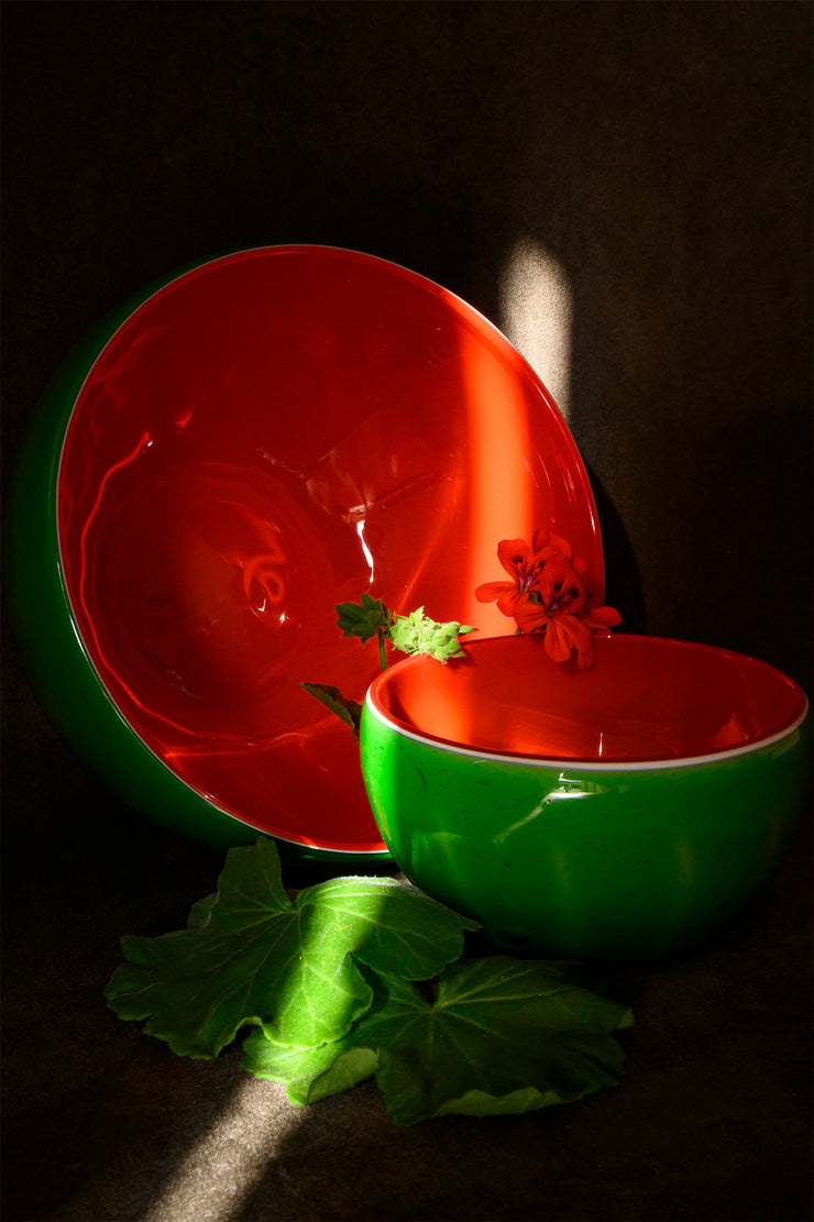 Bowl Glass Watermelon (Two Pieces)