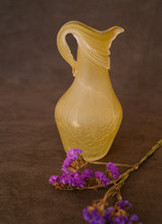 Jar Glass Antic Yellow Colour