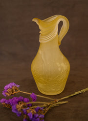 Jar Glass Antic Yellow Colour