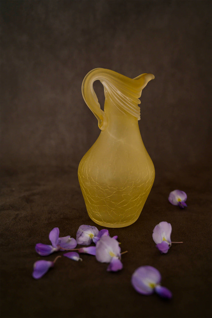 Jar Glass Antic Yellow Colour