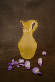 Jar Glass Antic Yellow Colour