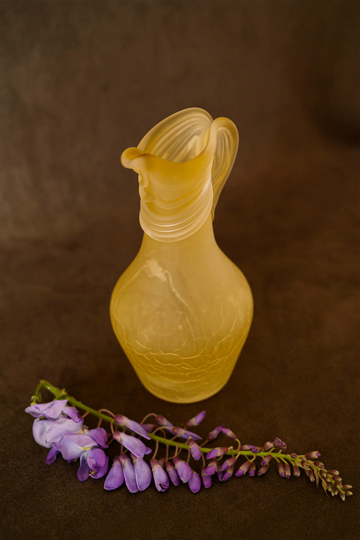 Jar Glass Antic Yellow Colour