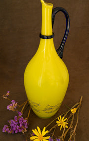 Jug Glass Yellow Azure Colour Handle