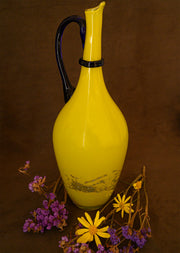 Jug Glass Yellow Azure Colour Handle