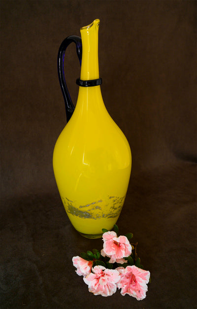 Jug Glass Yellow Azure Colour Handle