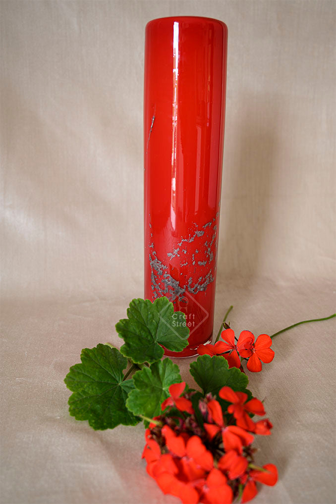 Red Glass Vase