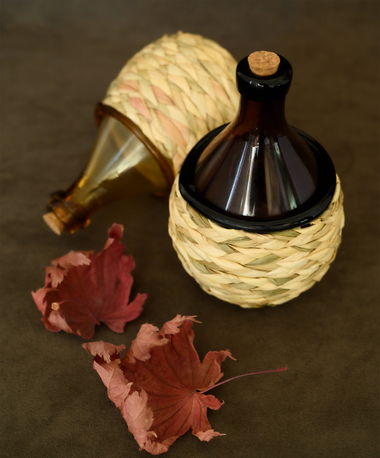 Storage Jar with Wicker Small (Two Items)