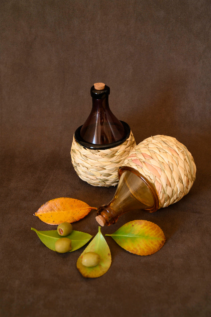 Storage Jar with Wicker Small (Two Items)