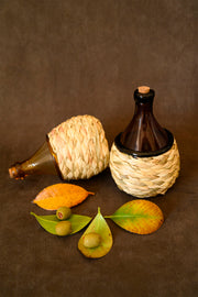 Storage Jar with Wicker Small (Two Items)