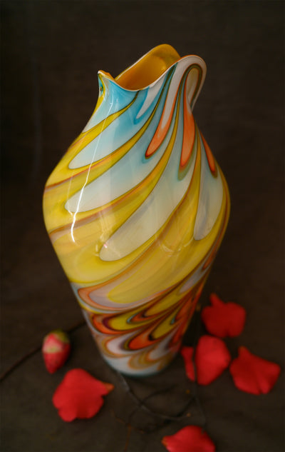 Vase Glass Colourful